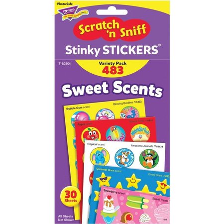 TREND Sweet Stickers, Scratch/Sniff Scents, 480 Pieces/PK, AST TEPT83901